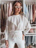 Dámská mikina oversize butterscotch ELEGRA ecru FashionStreet RY2795 Dámská mikina oversize butterscotch ELEGRA ecru FashionStreet RY2795