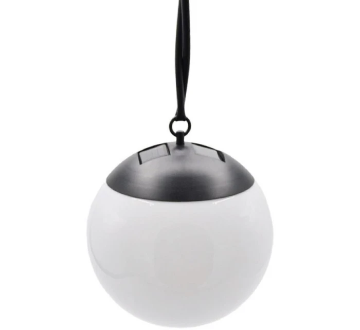 SOLÁRNÍ LAMPA PLASTOVÁ KOULE ZÁVĚSNÁ 20CM