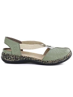 Rieker 46461-52 kožené sandály damakie built-in green Rieker 46461-52 kožené sandály damakie built-in green