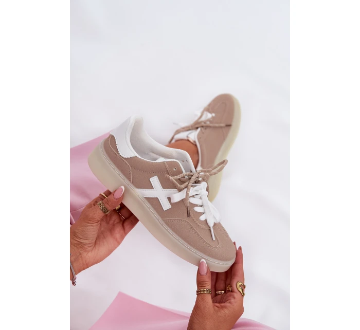 Nízké Dámské Sportovní Boty Béžové model 21685644 - Boto Nízké Dámské Sportovní Boty Béžové model 21685644 - Boto