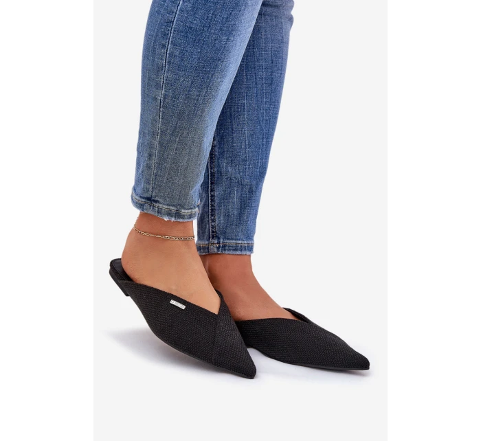 Dámské pantofle s špičatými nosy Big Star RR274210 Černé Dámské pantofle s špičatými nosy Big Star RR274210 Černé