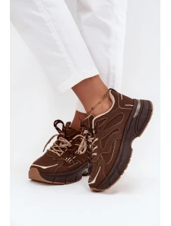 Dámské sportovní tenisky s šněrováním čokoládové model 21710174 - Boto