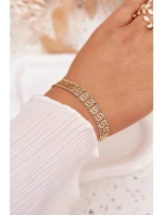 Dámský náramek ze chirurgické oceli zlatý Dámský náramek ze chirurgické oceli zlatý