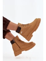 Dámské zateplené trapery na zip Selinda – camel