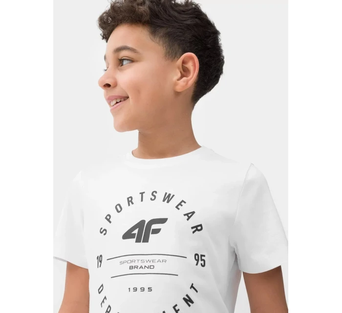 Chlapecké tričko 4FJSS23TTSHM294 bílé - 4F Chlapecké tričko 4FJSS23TTSHM294 bílé - 4F