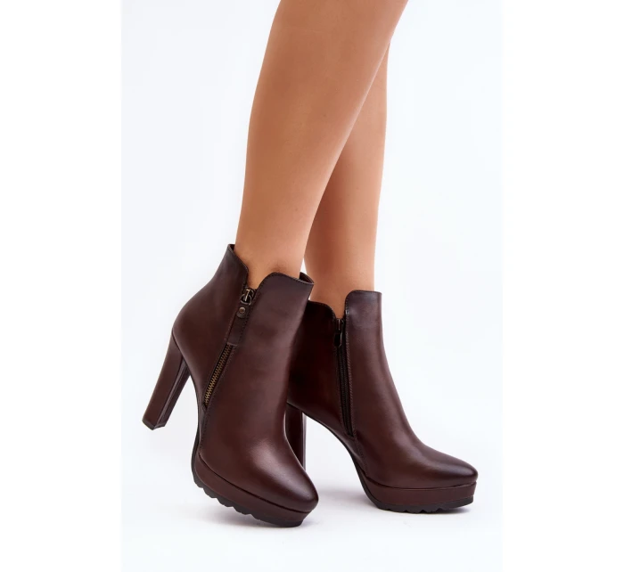 Boty na podpatku  model 189051 Step in style