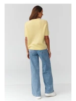 Svetr s krátkým rukávem model 224077 Makadamia Svetr s krátkým rukávem model 224077 Makadamia