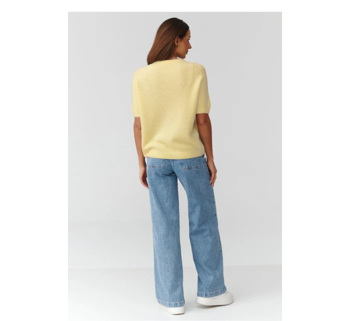 Svetr s krátkým rukávem model 224077 Makadamia Svetr s krátkým rukávem model 224077 Makadamia