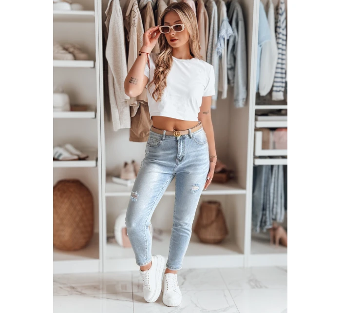 Dámské džínové kalhoty mom fit MOMWAY blue FashionStreet UY2489