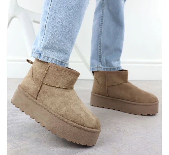 Dámské sněhule semišové béžové model 21906196 - Potocki Dámské sněhule semišové béžové model 21906196 - Potocki