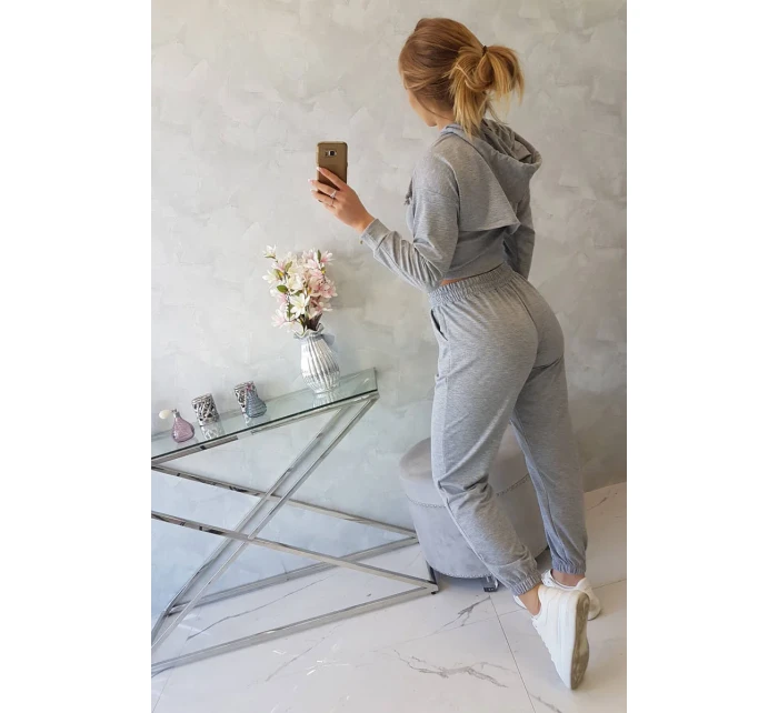 3dílná bavlněná souprava šedá