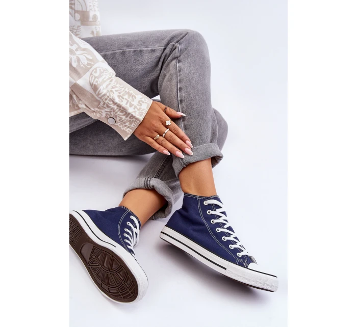 Dámské Klasické Vysoké Boty Modré model 21626533 - Boto Dámské Klasické Vysoké Boty Modré model 21626533 - Boto