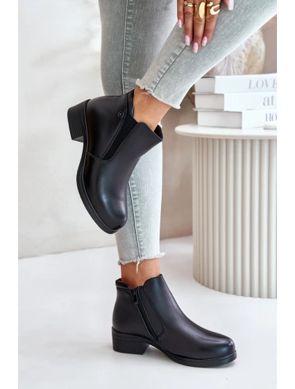 Boty S Nízkým Záhlavím Zateplené Kožešinou Vinceza 85150 Černé Boty S Nízkým Záhlavím Zateplené Kožešinou Vinceza 85150 Černé