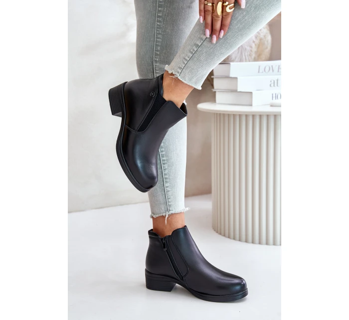 Boty S Nízkým Záhlavím Zateplené Kožešinou Vinceza 85150 Černé Boty S Nízkým Záhlavím Zateplené Kožešinou Vinceza 85150 Černé