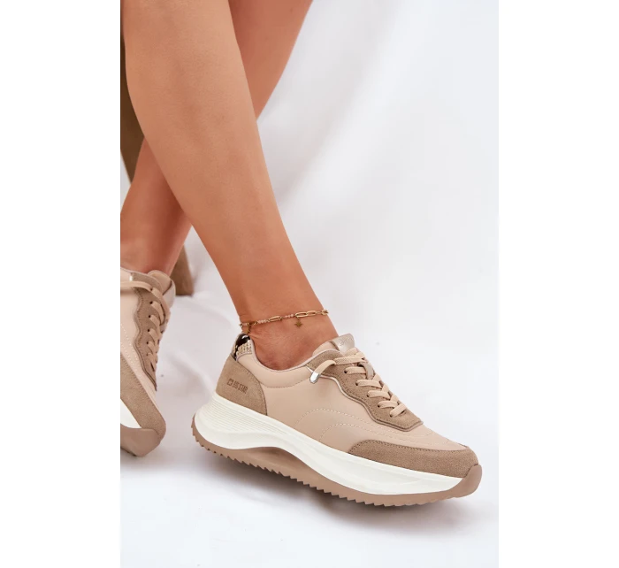 Dámské semišové tenisky na platformě Big Star RR274A345 HI-POLY SYSTEM Tmavě béžové Dámské semišové tenisky na platformě Big Star RR274A345 HI-POLY SYSTEM Tmavě béžové