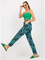 Kalhoty D73771M61869M černozelené