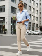 damskie mom fit z  beżowe model 22014084 - FashionStreet