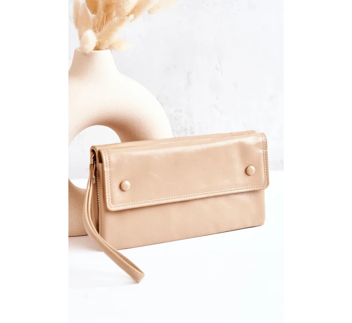 Velká Kožená Peněženka Na Zip béžový model 21573711 - Boto