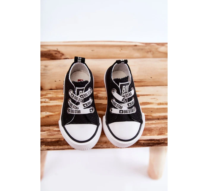 Dětské látkové tenisky BIG STAR model 21594792 Černý a bílý - Big Star Shoes Dětské látkové tenisky BIG STAR model 21594792 Černý a bílý - Big Star Shoes