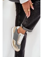 Kožené Sportovní Boty Sneakers Dámské D&A LR51-847 Zlaté