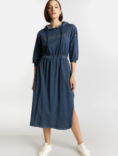 Šaty Bavlněné šaty s nápisem model 18792068 Navy Blue - Monnari