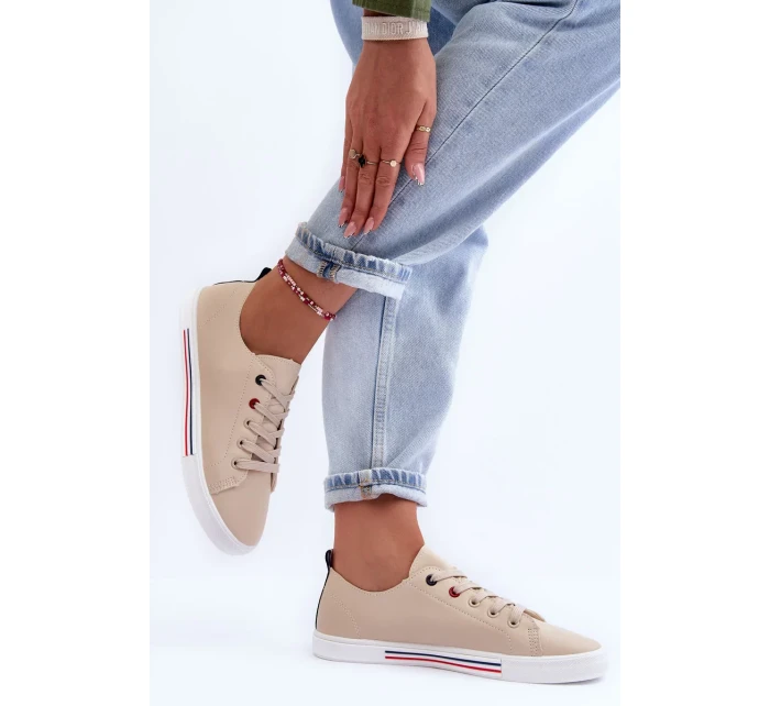 Dámská kožená sportovní obuv béžová Mosaia Dámská kožená sportovní obuv béžová Mosaia