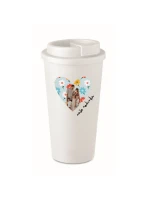 Personalizovaný cestovní termohrnek s výřezem fotky na podkladu