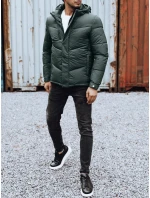 Pánská zimní bunda s odepínací kapucí zelená FashionStreet TX4832