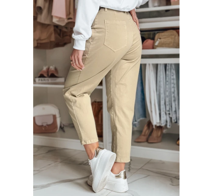 Dámské chinos kalhoty tmavě béžové Dstreet model 21986285 - FashionStreet