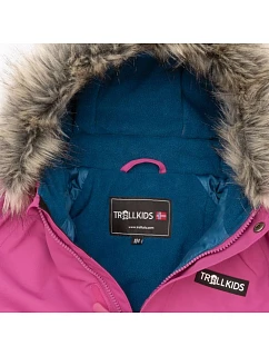 Trollkids Kids Kirkenes Snowsuit dívčí zimní oblek nepromokavý růžový (387-243)