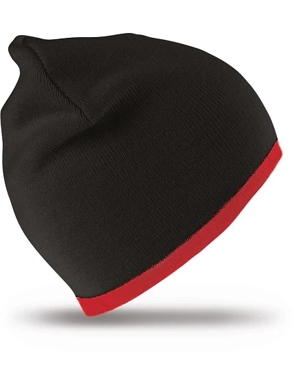 Result Headwear RC 046X Oboustranná pletená čepice 28.046X black/red Result Headwear RC 046X Oboustranná pletená čepice 28.046X black/red