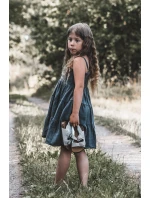 Dětské sandálky na korkové platformě se suchým zipem šedé Rorria Dětské sandálky na korkové platformě se suchým zipem šedé Rorria