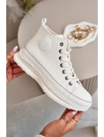Dámské Tenisky Na Platformě Eko Kůže Big Star OO274064 Bílé Dámské Tenisky Na Platformě Eko Kůže Big Star OO274064 Bílé