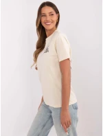 T shirt model 20945100 jasny beżowy - FPrice