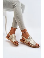 Dámské kožené sandály Zazoo zlaté Dámské kožené sandály Zazoo zlaté