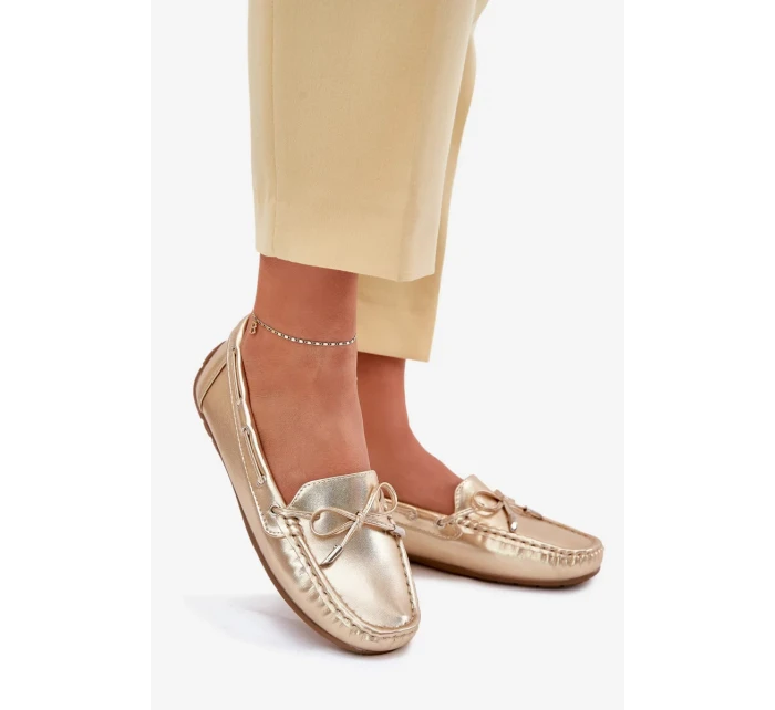Dámské mokasíny z eko kůže Si Passione – zlaté