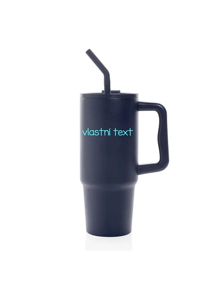 Vlastní text na nerezovou termosku s barevným víčkem