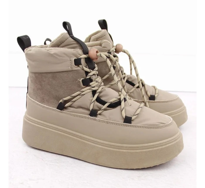 Dámské sněhule na platformě WOL280B Béžová - Potocki