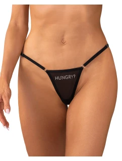 Dámská sexy tanga Violami Hungry černé - Obsessive