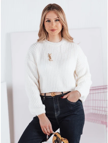 Dámský oversize svetr BILLIS ecru FashionStreet MY2284