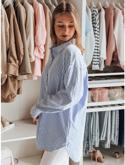 Dámská dlouhá oversize košile BLUSENA FashionStreet DY0456 v jedné velikosti