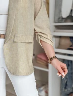 Dámská oversize bunda SOFT LOVE světle hnědá FashionStreet PY0133 Dámská oversize bunda SOFT LOVE světle hnědá FashionStreet PY0133