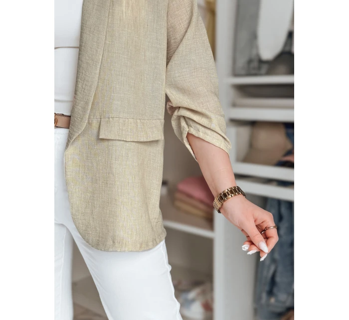 Dámská oversize bunda SOFT LOVE světle hnědá FashionStreet PY0133 Dámská oversize bunda SOFT LOVE světle hnědá FashionStreet PY0133