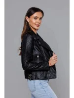 Černá bunda ramoneska s klopami model 18117106 - Forget me not FASHION