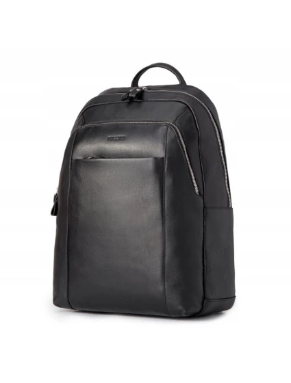 Pánský kožený batoh na notebook  Royal Collection Black - model 21933132