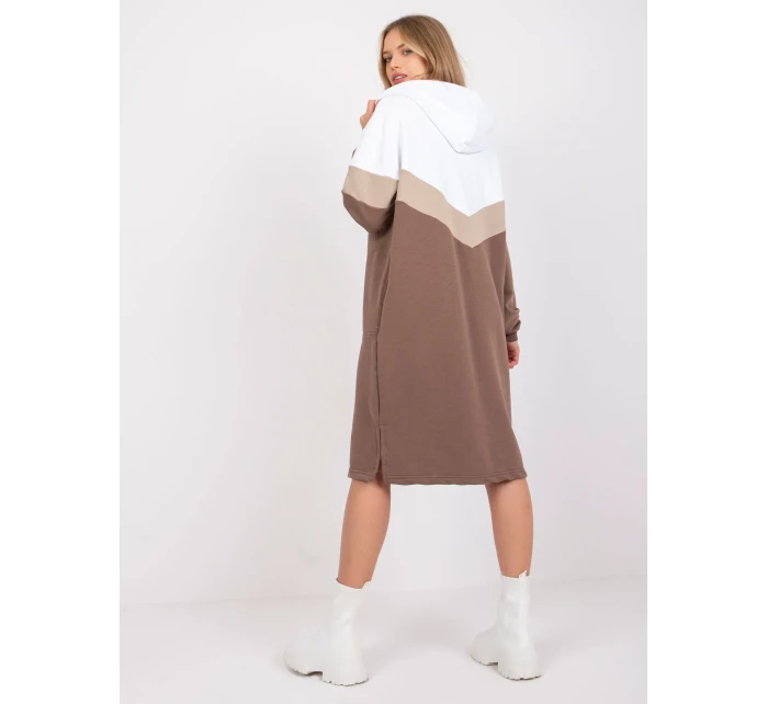 Šaty RV SK 7462.00 bílo-hnědá Šaty RV SK 7462.00 bílo-hnědá