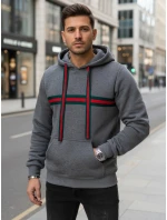 Pánská tmavě šedá mikina FashionStreet BX5937 Pánská tmavě šedá mikina FashionStreet BX5937