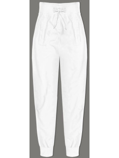 Tenké bílé teplákové kalhoty (CK03-1)