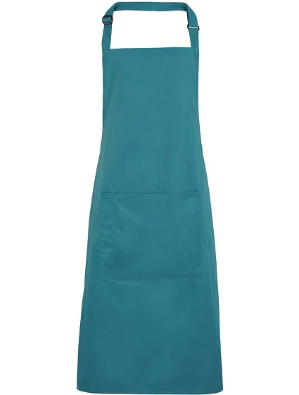 Premier PR 154 Zástěra s laclem a kapsou na břiše "Colours" 39.0154 teal Premier PR 154 Zástěra s laclem a kapsou na břiše "Colours" 39.0154 teal