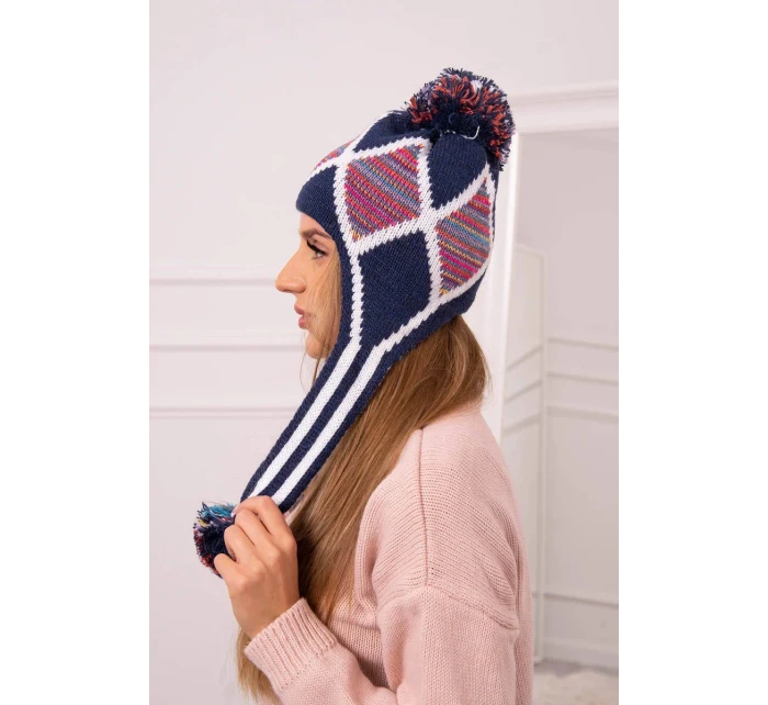 Dámská klapka na uši Eunika K322 navy blue